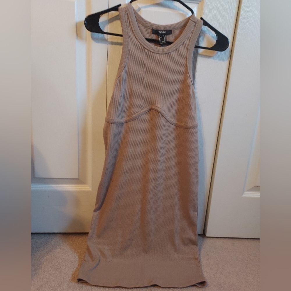 Tan Ribbed Forever 21 Dress Medium